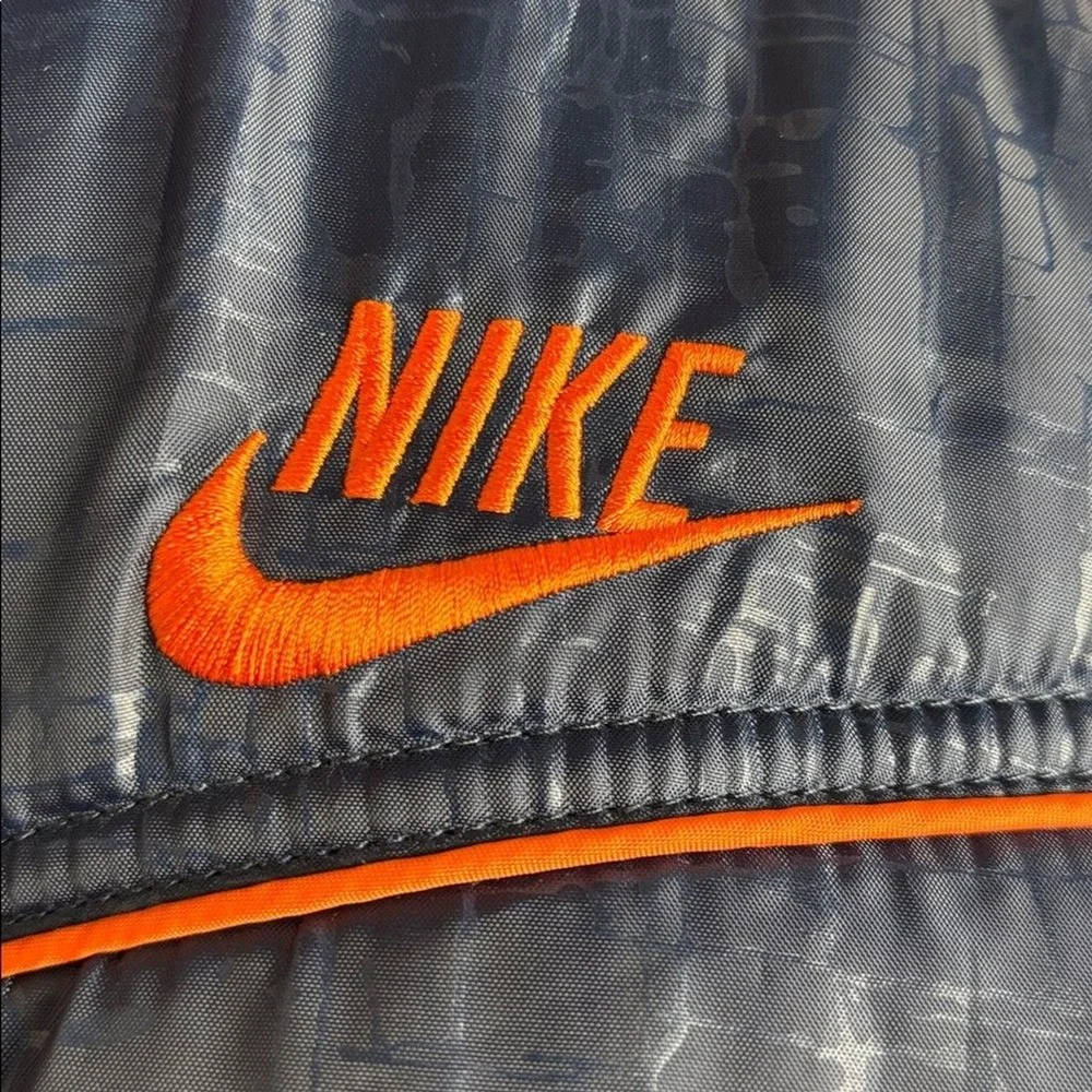 NIKE Little Boys Blue‎ Orange Patterned Blue Orange Hooded Puffer Coat Size 5
